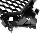 2012-2016 Audi A4/A4 Sline/S4 B8.5 Calandre avant noire en nid d'abeille de style RS avec emblème en anneau argenté-5