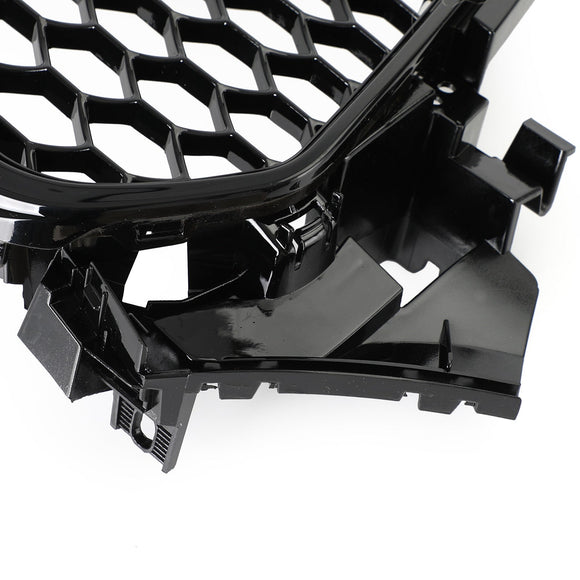 2012-2016 Audi A4/A4 Sline/S4 B8.5 Calandre avant noire en nid d'abeille de style RS avec emblème en anneau argenté