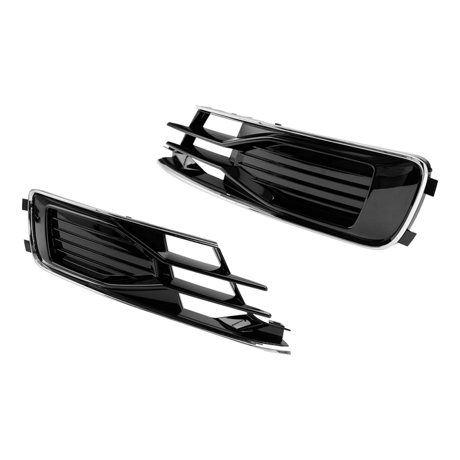 Audi 2014-2018 A6 C7 4G0807647T94 4G0807648T94 2PCS parachoques delantero cubierta de luz antiniebla parrilla negro cromado