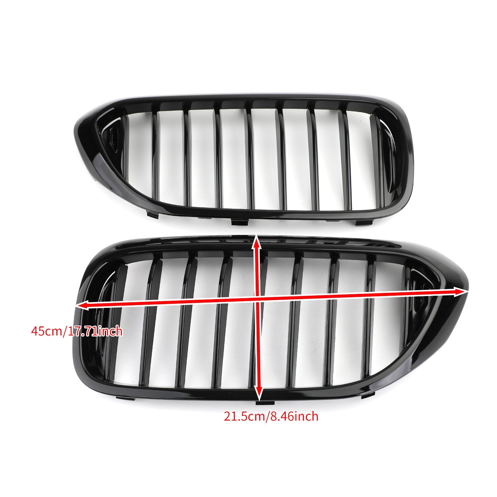 2017-2019 BMW G30 5 Series 530i/530i xDrive/540i/540i xDrive Glossy Black Front Kidney Grille Grill Generic