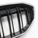 Grade de rim preta de ripas duplas 51138072085 para BMW Série 3 G20 2019-2022-8