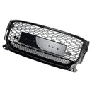 Rejilla estilo panal RSQ2 Quattro para Audi Q2/Q2 S Line/SQ2 2016-2020, parachoques delantero, parrilla de repuesto negra brillante-9