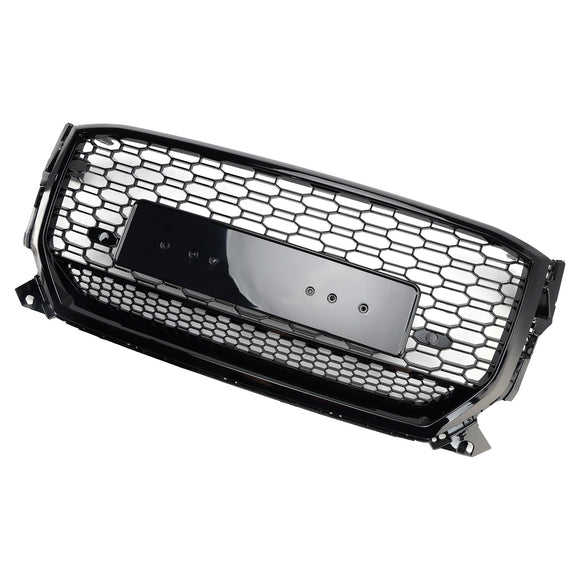 Rejilla estilo panal RSQ2 Quattro para Audi Q2/Q2 S Line/SQ2 2016-2020, parachoques delantero, parrilla de repuesto negra brillante