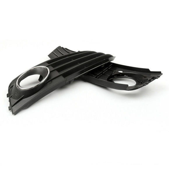 Audi 2009-2011 A4 B8 Version Standard 1 paire de couverture de calandre de phare antibrouillard de pare-chocs avant noir mat