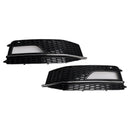 Couvercle de lampe antibrouillard pour pare-choc, 2 pièces, calandre adaptée à Audi A4 s-line S4 2013 – 2015-1