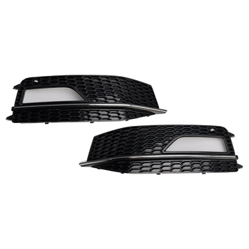 2013-2015 Audi A4 S-line/S4 Grille 2PCS Parachoques delantero Luz antiniebla Cubierta de lámpara Parrilla