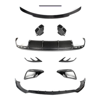 2019-2021 Mercedes Benz C217 S63 S65 AMG Coupe Dry Carbon Fiber Bumper Body Kit Upgrade To Brabus