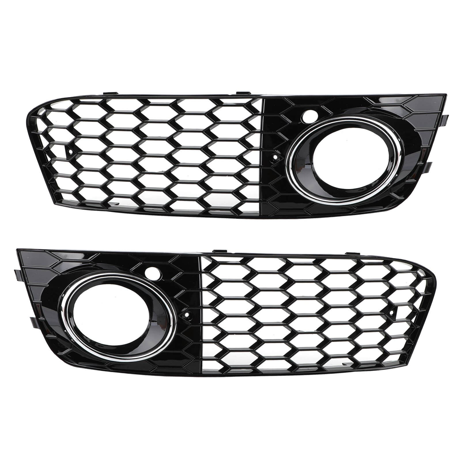 Audi 2009-2012 A4 B8 Honeycomb Mesh Fog Light Open Vent Grill Intake