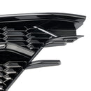 Audi A6 C7 Facelift 2015-2016 W/ACC Hole Pair Front Bumper Lower Light Cover Grille Black Grill-6