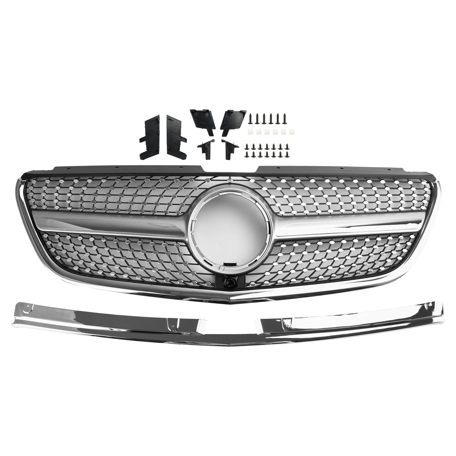 Mercedes Benz Vito 2015 2016 2017 2018 2019 W447 Diamond Grille Front Bumper Chrome Grill