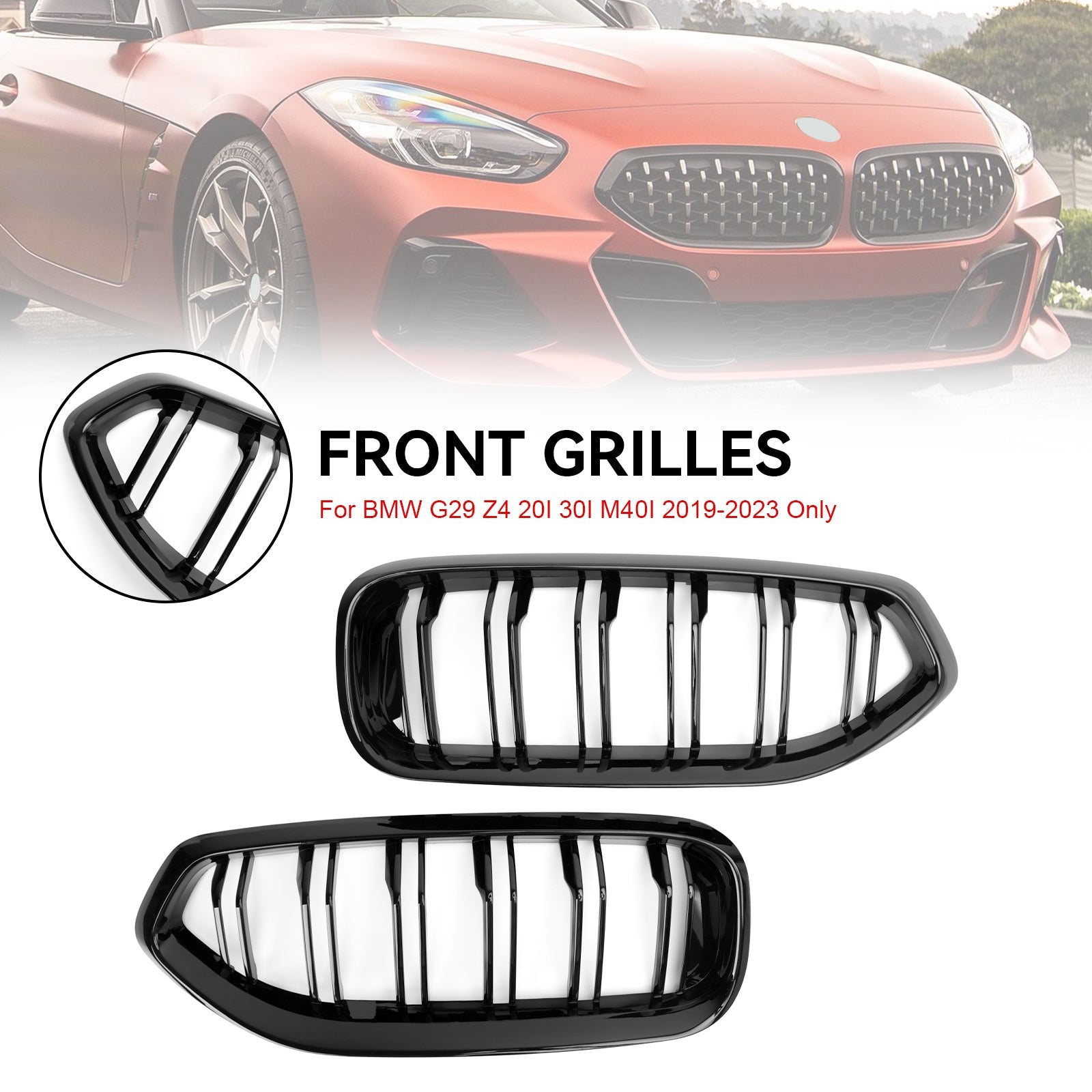 BMW G29 Z4 20I 30I M40I 2019-2023 Gloss Black Front Kidney Grill Grille 51138091295 Generic