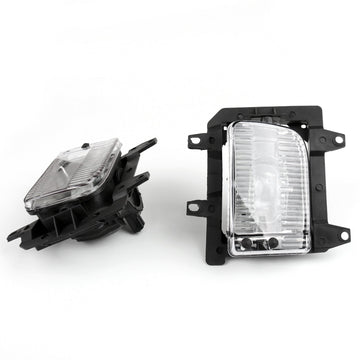 1985-1993 BMW E30 3-Series Sedan Front Bumper Clear Fog Lights Plastic Lens Kit - 0
