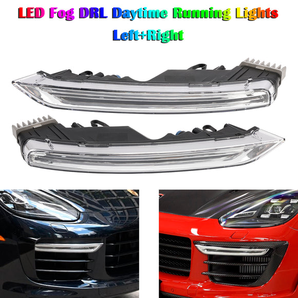 Paar LED-Nebel-Tagfahrlichter für Porsche Cayenne 958 2015–2017