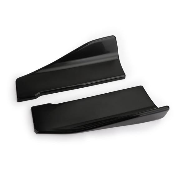 2 stuks 35cm rokspoiler achterlipverlenging rocker splitters winglet vleugels zwart