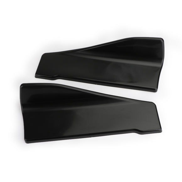 2 stuks 35cm rokspoiler achterlipverlenging rocker splitters winglet vleugels zwart
