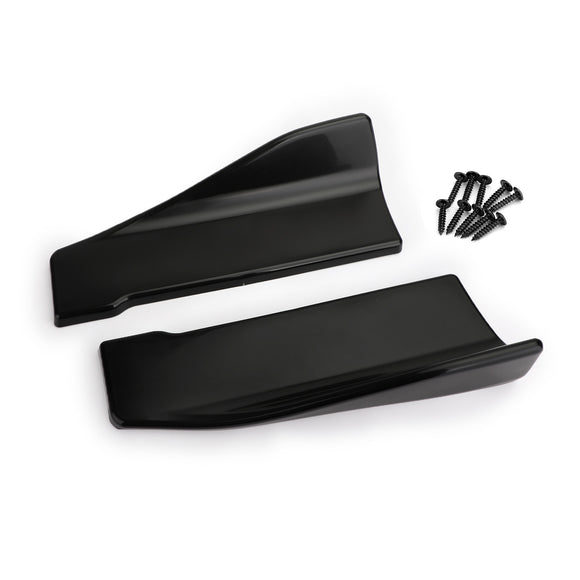 2 stuks 35cm rokspoiler achterlipverlenging rocker splitters winglet vleugels zwart