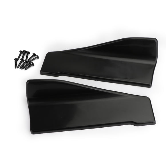 2 stuks 35cm rokspoiler achterlipverlenging rocker splitters winglet vleugels zwart