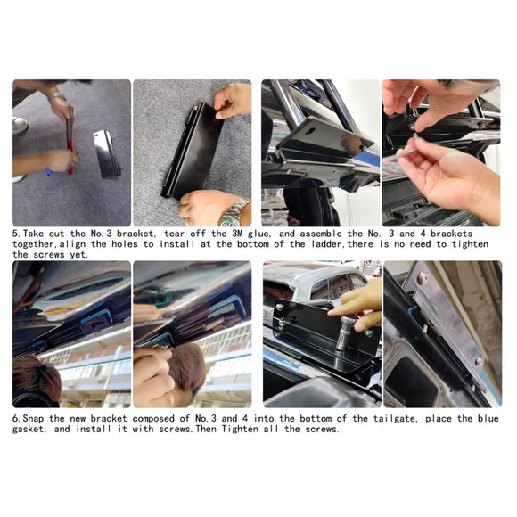 Achterklep Hatch Ladder Accessoires Zwart Voor Toyota 4Runner 5e Gen 2010-2024