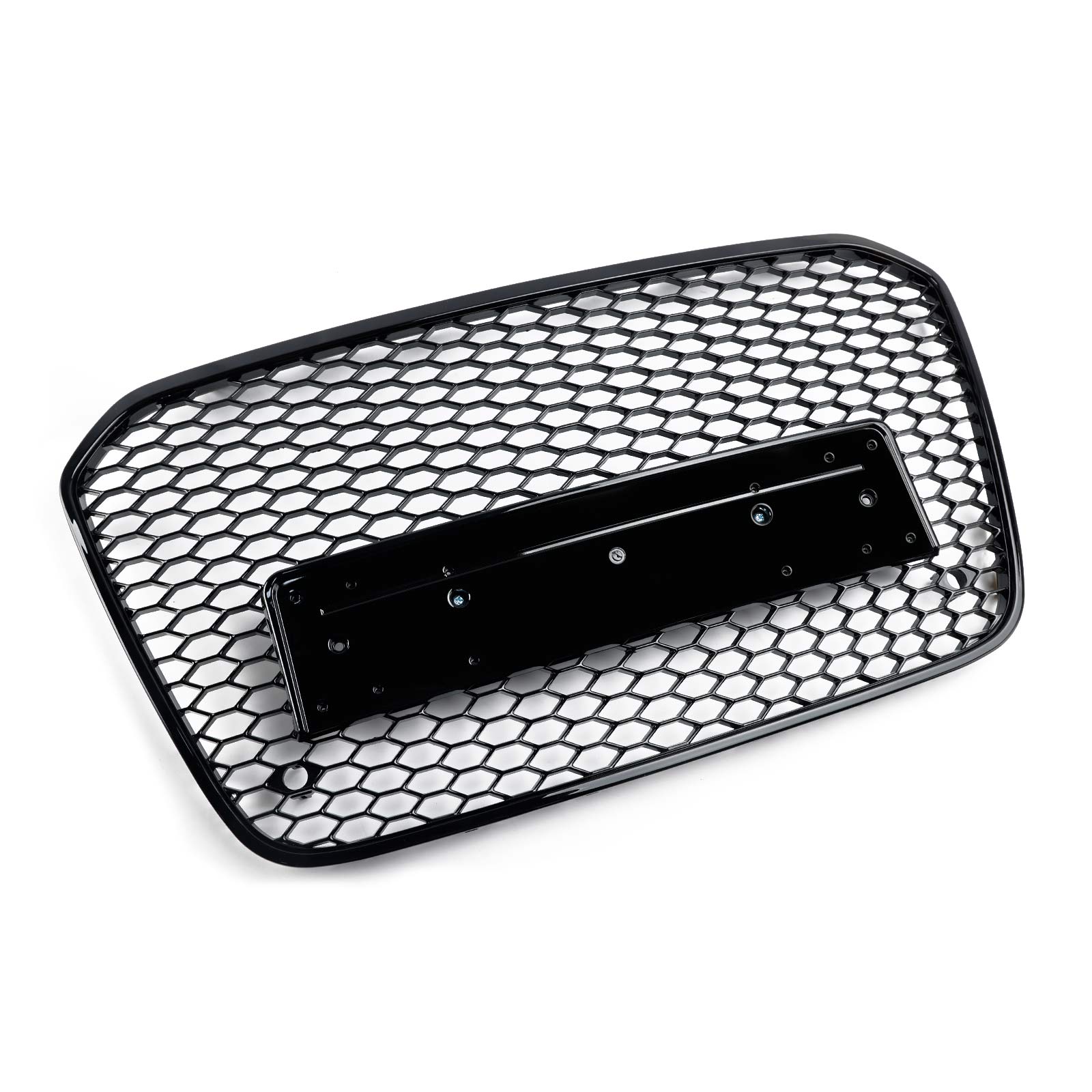 Audi A6 C7 / S6 2012-2015 pré-lifting Grille de pare-chocs avant en nid d'abeille de style RS6 Grille noire