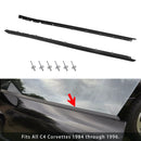 Driver + Passenger Sides Door Panel Outer Window Seals For Corvette 1984-1996-1