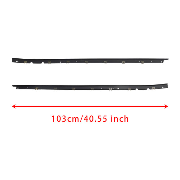 Driver + Passenger Sides Door Panel Outer Window Seals For Corvette 1984-1996
