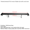 Universele sedan verstelbare aluminium kofferbakvleugel racespoiler met LED-4