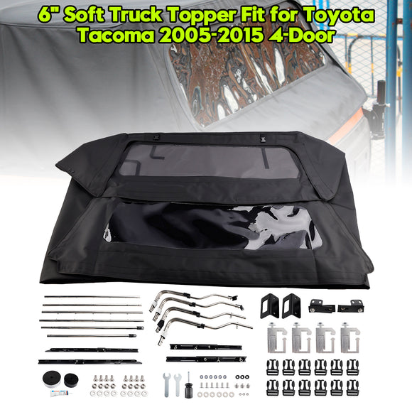 Toyota Tacoma 2005–2015, 4-türig, 1,8 m, weiche Ladeflächenauflage, faltbare Bettkappe