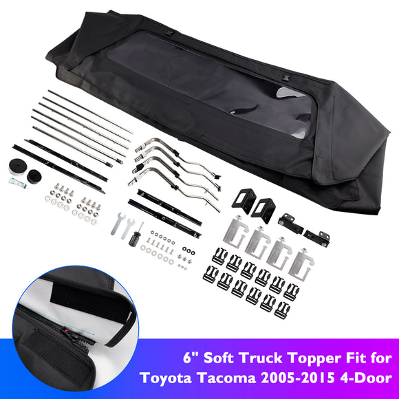 Toyota Tacoma 2005–2015, 4-türig, 1,8 m, weiche Ladeflächenauflage, faltbare Bettkappe