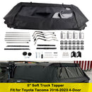 Toyota Tacoma 2016-2023 4-deurs 5ft zachte vrachtwagenbedtopper opvouwbare beddop-2