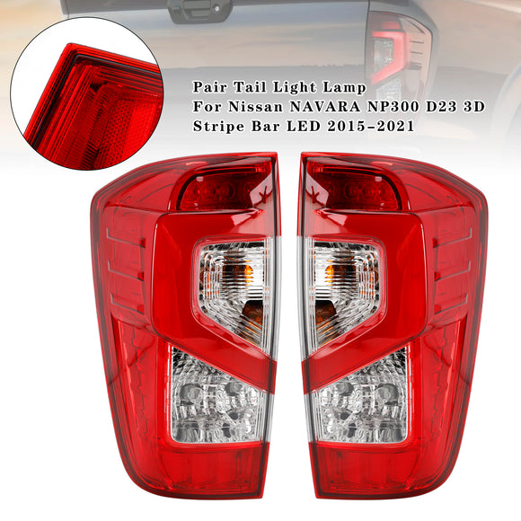 Paar Rücklichtlampen für Nissan NAVARA NP300 D23 3D Stripe Bar LED 2015–202