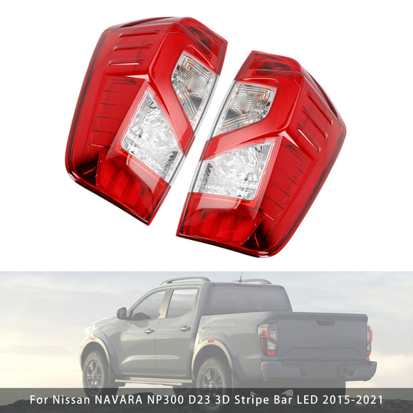 Paar Rücklichtlampen für Nissan NAVARA NP300 D23 3D Stripe Bar LED 2015–202