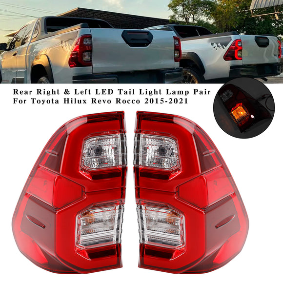 Rear Right & Left LED Tail Light Lamp Pair For Toyota Hilux Revo Rocco 2015-2021