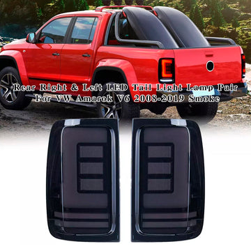 Rechtsachter  & Links LED-achterlichtlamppaar voor VW Amarok V6 2008-2019 Rook - 0