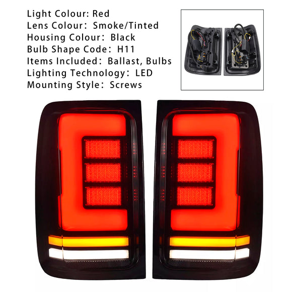 Hinten Rechts & Links LED Rücklicht Lampe Paar Für VW Amarok V6 2008-2019 Rauch