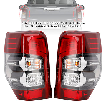 Pair LED Rear Stop Brake Tail Light Lamp For Mitsubishi Triton L200 2019-2023 - 0