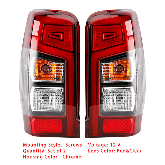 Pair LED Rear Stop Brake Tail Light Lamp For Mitsubishi Triton L200 2019-2023