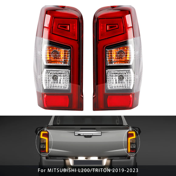 Pair LED Rear Stop Brake Tail Light Lamp For Mitsubishi Triton L200 2019-2023