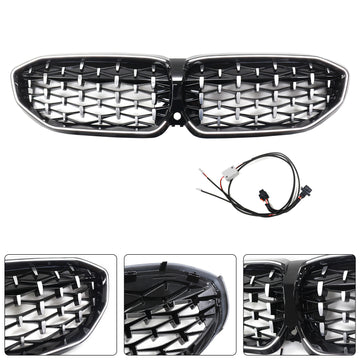 Chrome Diamond Niergrille Grill 51138072085 Fit BMW 3 Serie G20 2019-2022