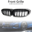 Schwarzer Nierengrill mit doppelten Lamellen 51138072085, passend für BMW 3er G20 2019–2022-13