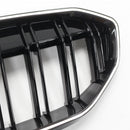 Schwarzer Nierengrill mit doppelten Lamellen 51138072085, passend für BMW 3er G20 2019–2022-11