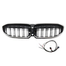 Schwarzer Nierengrill mit doppelten Lamellen 51138072085, passend für BMW 3er G20 2019–2022-6