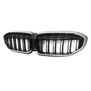Schwarzer Nierengrill mit doppelten Lamellen 51138072085, passend für BMW 3er G20 2019–2022-15