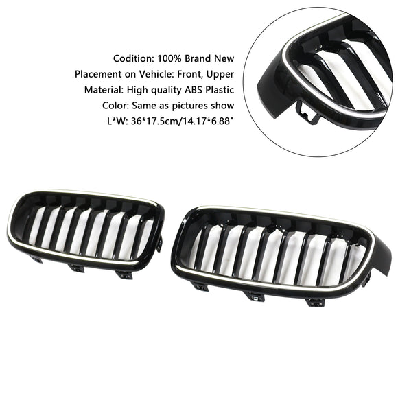Glänzend schwarzer vorderer Nierengrill, passend für BMW 3er F30 F31 F35 2012–2019