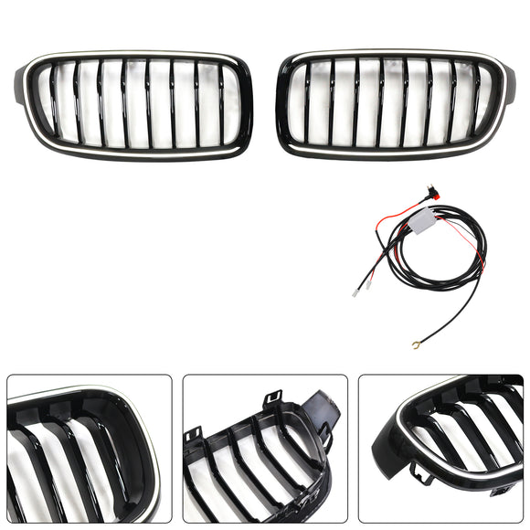 Glänzend schwarzer vorderer Nierengrill, passend für BMW 3er F30 F31 F35 2012–2019