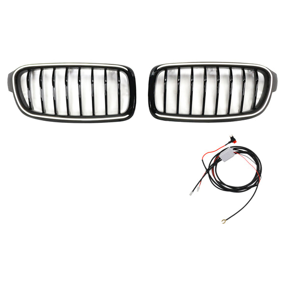Glänzend schwarzer vorderer Nierengrill, passend für BMW 3er F30 F31 F35 2012–2019