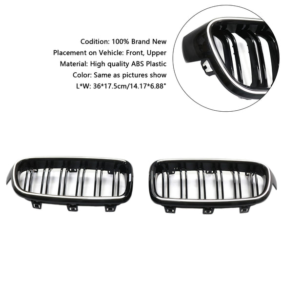 Grade dianteira de rim de ripas duplas para BMW série 3 F30 F31 F35 2012-2019