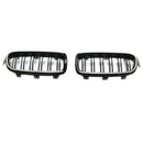 Grade dianteira de rim de ripas duplas para BMW série 3 F30 F31 F35 2012-2019-14