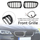 Nieren-Stoßstangengrill, passend für BMW 5er F10 F11 2010–2016, glänzend schwarz-14