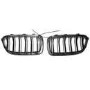 Nieren-Stoßstangengrill, passend für BMW 5er F10 F11 2010–2016, glänzend schwarz-13