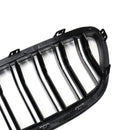 Nieren-Stoßstangengrill, passend für BMW 5er F10 F11 2010–2016, glänzend schwarz-12